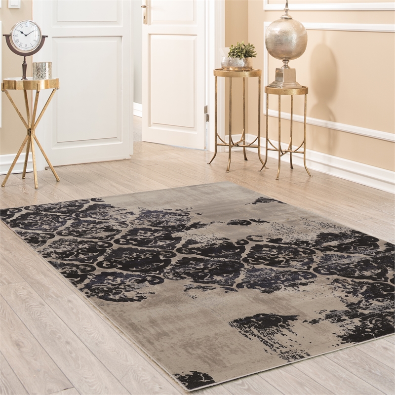 Linon Jewel Clara Machine Made Polypropylene 5'x7'6