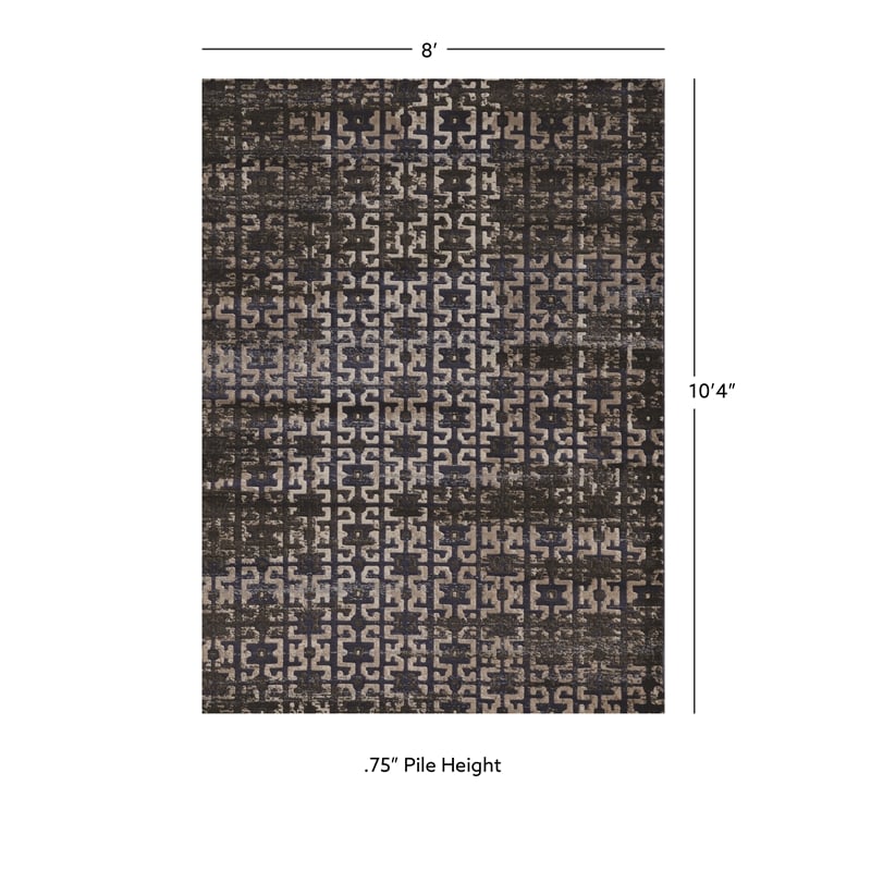 Linon Jewel Maze Machine Made Polypropylene 8'x10'3