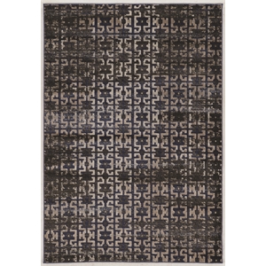 Linon Jewel Maze Machine Made Polypropylene 8'x10'3&quot Rug in Navy