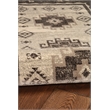 Linon Vintage Buharra Power Loomed Microfiber Polyester 2'x3' Rug in Gray