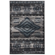 Linon Vintage Aztek Power Loomed Microfiber Polyester 8'x10' Rug in Gray