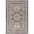 Linon Vintage Hamadan Power Loomed Microfiber Polyester 9'x12' Rug in Gray