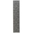 Linon Vintage Luster Power Loomed Microfiber Polyester 2'x10' Rug in Gray