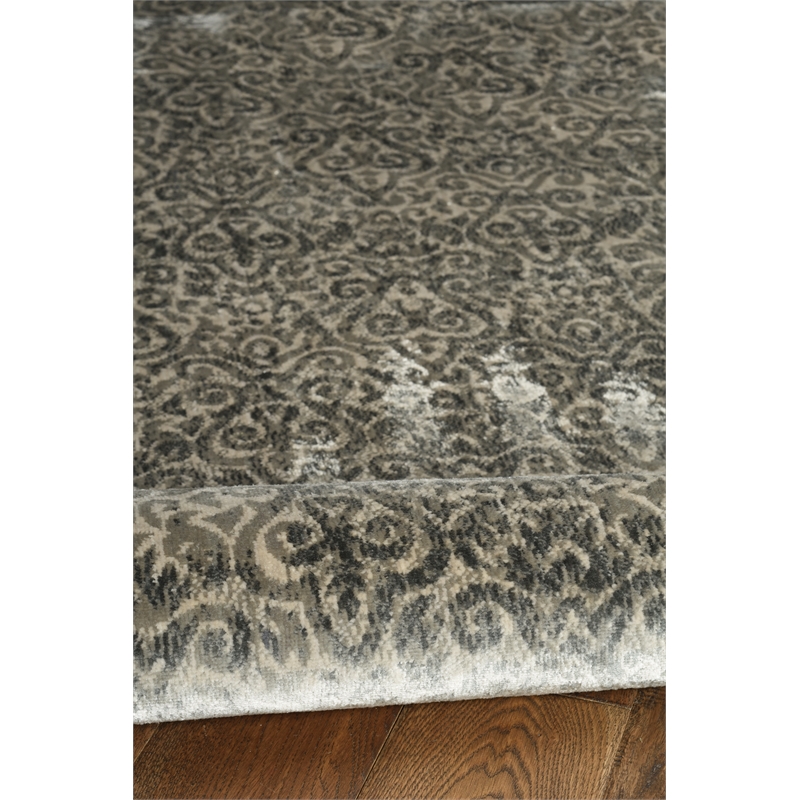 Linon Vintage Luster Power Loomed Microfiber Polyester 5'x7'6