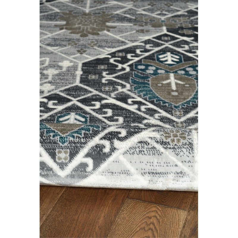 Linon Vintage Belouch Power Loomed Microfiber Polyester 5'x7'6