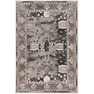Linon Vintage Zeigler Power Loomed Microfiber Polyester 2'x3' Rug in Gray