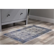 Linon Vintage Microfiber Polyester Isfahan 2'x3' Accent Rug in Gray