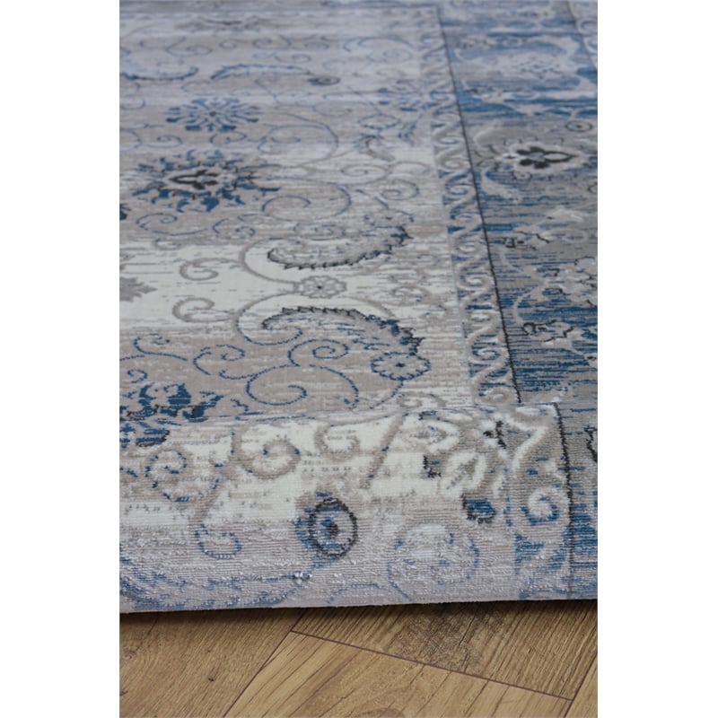 Linon Vintage Isfahan Power Loomed Microfiber Polyester 5'x7'6