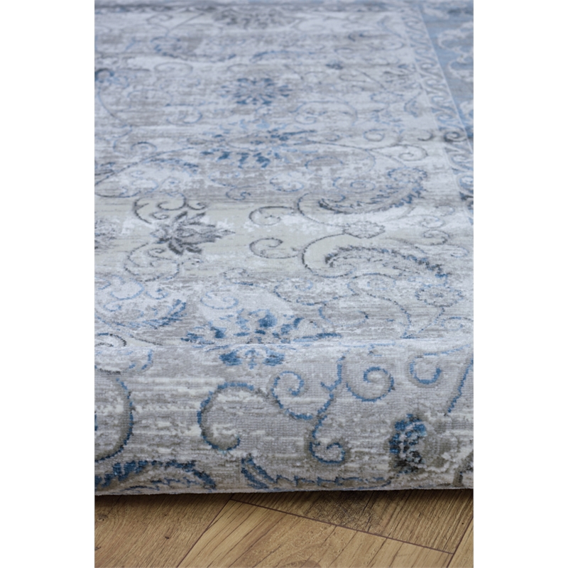 Linon Vintage Isfahan Power Loomed Microfiber Polyester 5'x7'6