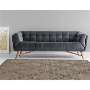 Linon Trio Britta Hand Tufted Polyester 5'x7' Rug in Gray