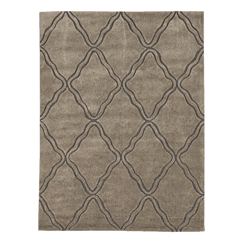 Linon Trio Britta Hand Tufted Polyester 8'x10' Rug in Gray