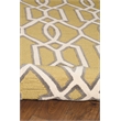Linon Trio Medallion Hand Tufted Polyester 8'x10' Rug in Ivory