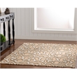 Linon Trio Marple Hand Tufted Polyester 5'x7' Area Rug in Ivory