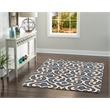 Linon Trio Marple Hand Tufted Polyester 5'x7' Rug in Ivory