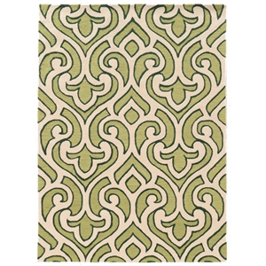Linon Trio Marple Hand Tufted Polyester 5'x7' Rug in Ivory