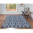 Linon Trio Sariay Hand Tufted Polyester 5'x7' Rug in Blue
