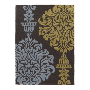 Linon Trio Burdette Hand Tufted Polyester 5'x7' Rug in Gray