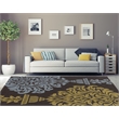 Linon Trio Burdette Hand Tufted Polyester 8'x10' Rug in Gray