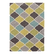 Linon Trio Tiles Hand Tufted Polyester 5'x7' Area Rug in Gray