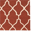 Linon Trio Geo Hand Tufted Polyester 8'x10' Rug in Rust Orange