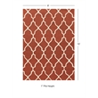 Linon Trio Geo Hand Tufted Polyester 8'x10' Rug in Rust Orange