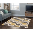 Linon Trio Ceramic Hand Tufted Polyester 5'x7' Area Rug in Gray