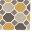 Linon Trio Ceramic Hand Tufted Polyester 5'x7' Area Rug in Gray