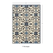 Linon Trio Gardenia Hand Tufted Polyester 5'x7' Rug in Ivory