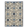 Linon Trio Gardenia Hand Tufted Polyester 5'x7' Rug in Ivory