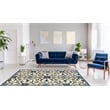 Linon Trio Gardenia Hand Tufted Polyester 8'x10' Rug in Ivory