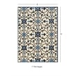 Linon Trio Gardenia Hand Tufted Polyester 8'x10' Rug in Ivory