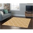 Linon Trio Geo Hand Tufted Polyester 5'x7' Rug in Yellow