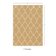 Linon Trio Geo Hand Tufted Polyester 5'x7' Rug in Yellow