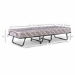 Linon Verona Metal and Fabric Folding Bed with Memory Foam Mattress in Gray