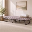 Linon Torino Metal and Fabric Folding Bed in Gray