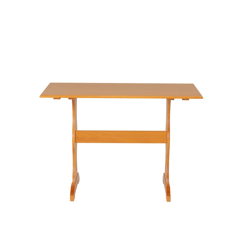 Linon Chelsea Solid Pine Dining Table in Warm Honey Finish