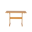 Linon Chelsea Solid Pine Dining Table in Warm Honey Finish