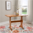 Linon Chelsea Solid Pine Dining Table in Warm Honey Finish