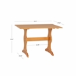 Linon Chelsea Solid Pine Dining Table in Warm Honey Finish