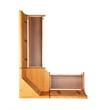 Linon Chelsea Dining Nook Corner Unit with Storage in Honey Stained Pine Wood