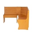 Linon Chelsea Dining Nook Corner Unit with Storage in Honey Stained Pine Wood