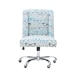 Linon Draper Wood Upholstered Glasses Office Chair in Blue