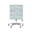 Linon Draper Wood Upholstered Glasses Office Chair in Blue