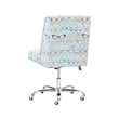Linon Draper Wood Upholstered Glasses Office Chair in Blue