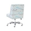 Linon Draper Wood Upholstered Glasses Office Chair in Blue