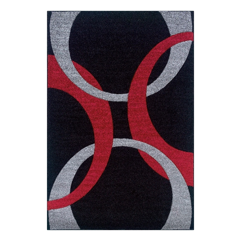 Linon Corfu Spheres Machine Made Heat Set Frieze Yarn Pile 8'x10'3