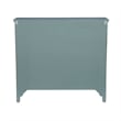 Linon Clancy Slim Storage Cabinet White Decorative Panels in Antique Blue Wood