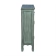 Linon Clancy Slim Storage Cabinet White Decorative Panels in Antique Blue Wood