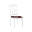 Linon Harrison Five Piece 2 Tone Dining Set in Cherry/White Finished Wood