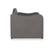 Linon Siena Upholstered Day Bed with Trundle in Gray Fabric and Black Legs